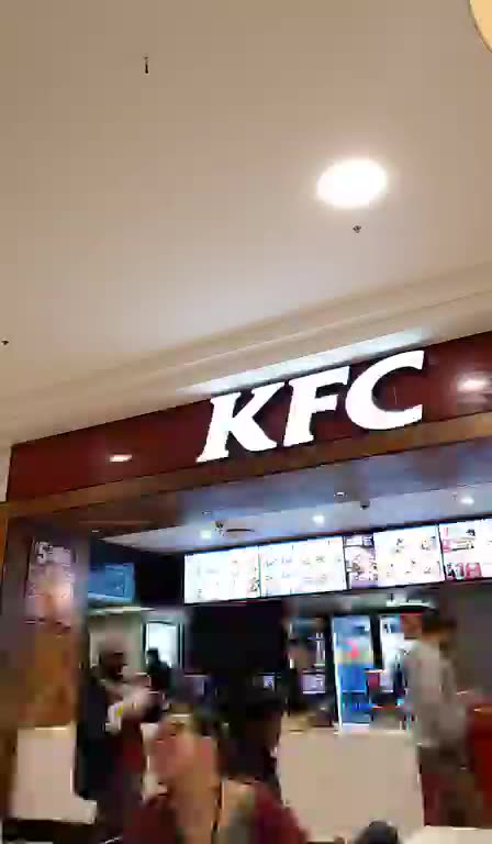 Having Mr. KFC for lunch.