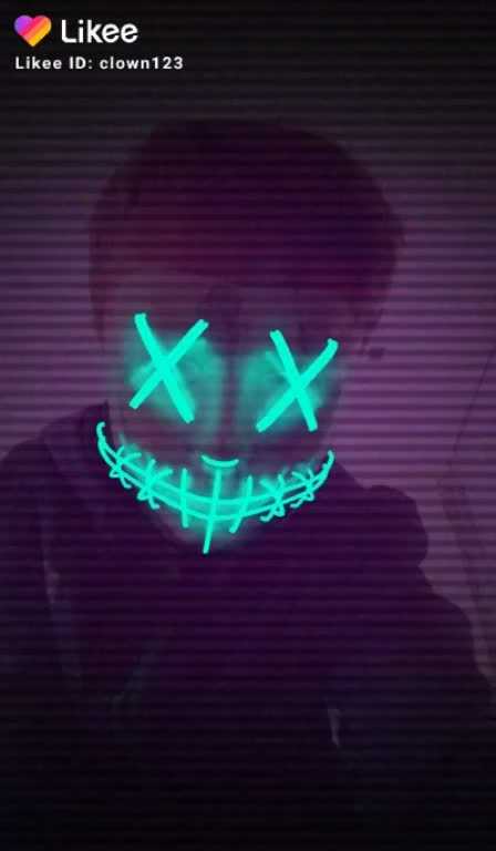 neon killer clown